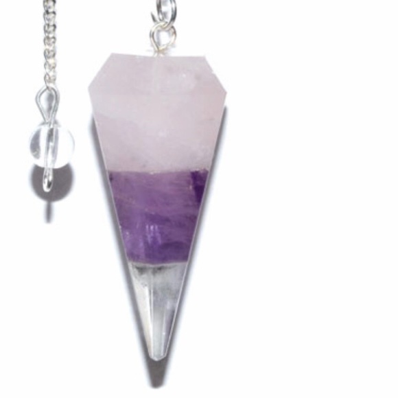 Rose Quartz & Amethyst Pendulum - Picture 3 of 4